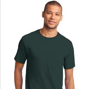 Forest green men’s XL Tall pocket tee NEW